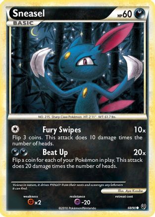 Sneasel (68/90) [HeartGold & SoulSilver: Undaunted] - Trinity Hobby