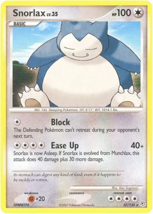 Snorlax (37/130) [Diamond & Pearl: Base Set] - Trinity Hobby
