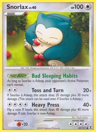 Snorlax (81/111) [Platinum: Rising Rivals] - Trinity Hobby