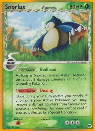 Snorlax (10/101) (Delta Species) [EX: Dragon Frontiers] - Trinity Hobby