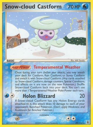 Snow-cloud Castform (29/113) [EX: Delta Species] - Trinity Hobby