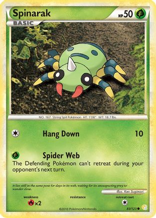 Spinarak (83/123) [HeartGold & SoulSilver: Base Set] - Trinity Hobby