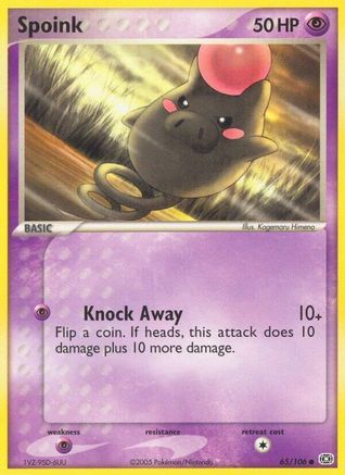 Spoink (65/106) (Stamped) [EX: Emerald] - Trinity Hobby