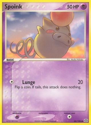 Spoink (66/106) (Stamped) [EX: Emerald] - Trinity Hobby