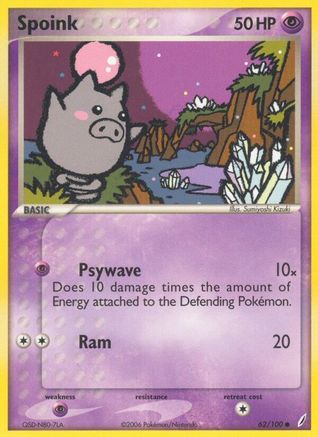 Spoink (62/100) (Stamped) [EX: Crystal Guardians] - Trinity Hobby