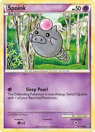 Spoink (77/102) [HeartGold & SoulSilver: Triumphant] - Trinity Hobby