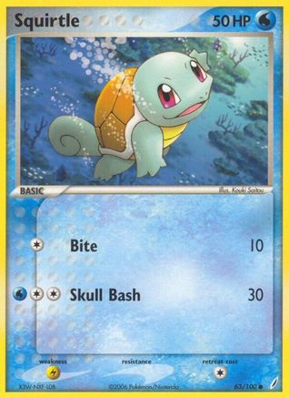 Squirtle (63/100) (Stamped) [EX: Crystal Guardians] - Trinity Hobby