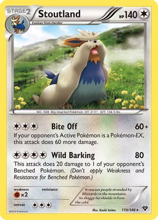 Stoutland (110/146) [XY: Base Set] - Trinity Hobby