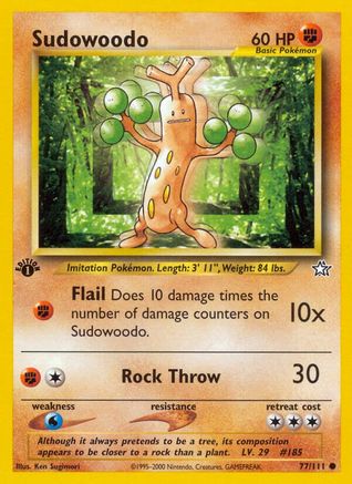 Sudowoodo (77/111) [Neo Genesis 1st Edition] - Trinity Hobby