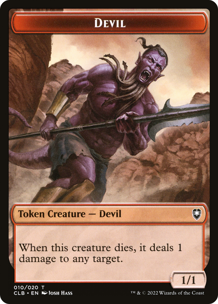 Devil  [Foil]  (CLB-010) - [Battle for Baldur's Gate Tokens] - Trinity Hobby
