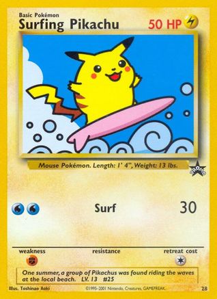 Surfing Pikachu (28) [Wizards of the Coast: Black Star Promos] - Trinity Hobby