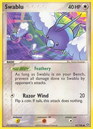 Swablu (67/106) (Stamped) [EX: Emerald] - Trinity Hobby