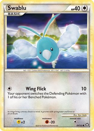 Swablu (78/102) [HeartGold & SoulSilver: Triumphant] - Trinity Hobby