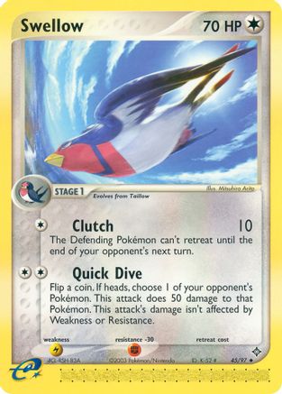Swellow (45/97) [EX: Dragon] - Trinity Hobby