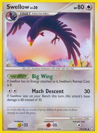 Swellow (73/146) [Diamond & Pearl: Legends Awakened] - Trinity Hobby