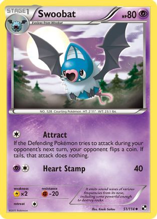 Swoobat (51/114) [Black & White: Base Set] - Trinity Hobby