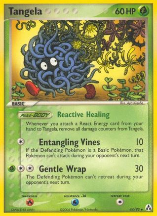 Tangela (44/92) (Stamped) [EX: Legend Maker] - Trinity Hobby