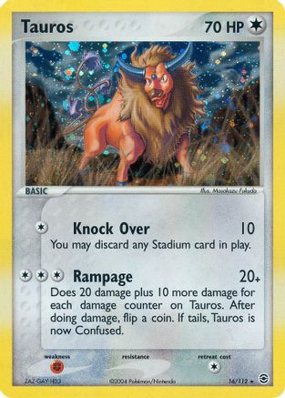 Tauros (16/112) [EX: FireRed & LeafGreen] - Trinity Hobby
