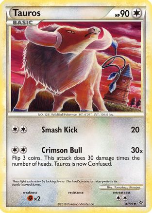 Tauros (41/95) [HeartGold & SoulSilver: Unleashed] - Trinity Hobby