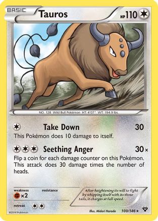 Tauros (100/146) [XY: Base Set] - Trinity Hobby