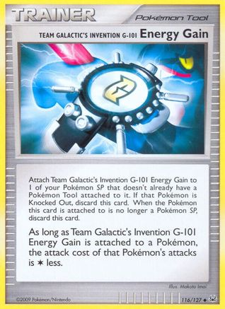 Team Galactic's Invention G-101 Energy Gain (116/127) [Platinum: Base Set] - Trinity Hobby