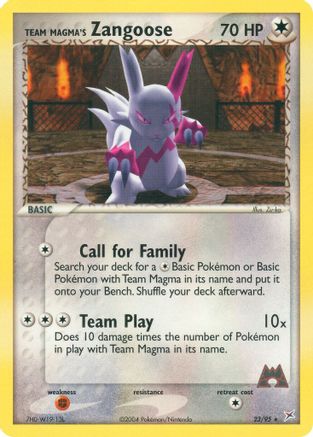 Team Magma's Zangoose (23/95) [EX: Team Magma vs Team Aqua] - Trinity Hobby