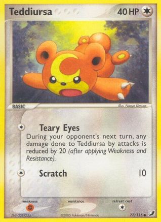 Teddiursa (77/115) (Stamped) [EX: Unseen Forces] - Trinity Hobby