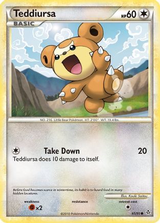 Teddiursa (65/95) [HeartGold & SoulSilver: Unleashed] - Trinity Hobby