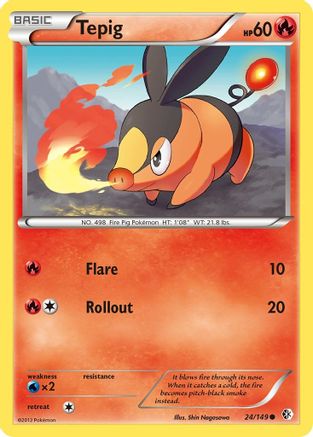 Tepig (24/149) [Black & White: Boundaries Crossed] - Trinity Hobby