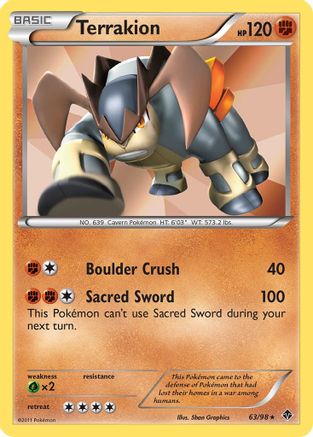 Terrakion (63/98) [Black & White: Emerging Powers] - Trinity Hobby
