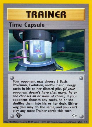 Time Capsule (90/111) [Neo Genesis 1st Edition] - Trinity Hobby
