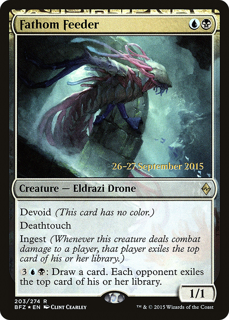 Fathom Feeder [Promos d'Avant-première de La Bataille de Zendikar] 