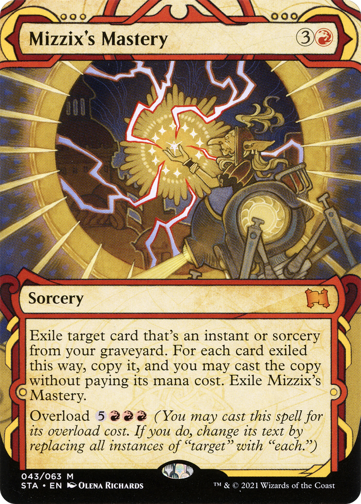 Mizzix's Mastery [Etched Foil]  (STA-043) - [Strixhaven Mystical Archive]: (Showcase) (Borderless) - Trinity Hobby