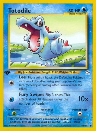 Totodile (81/111) [Neo Genesis 1st Edition] - Trinity Hobby