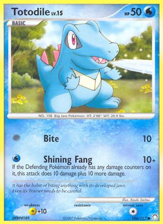 Totodile (106/123) [Diamond & Pearl: Mysterious Treasures] - Trinity Hobby
