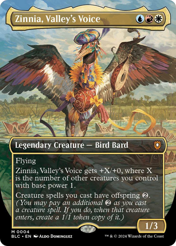 Zinnia, Valley's Voice (Borderless) [Bloomburrow Commander] - Trinity Hobby