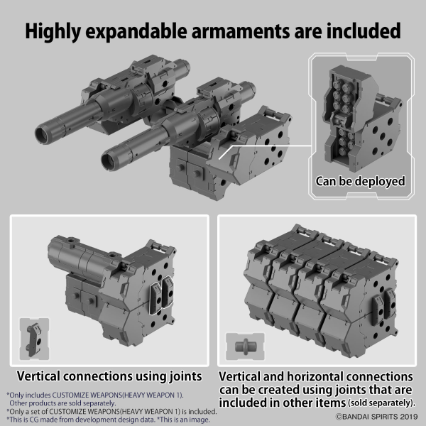 30MM CUSTOMIZE WEAPONS (HEAVY WEAPON 1) - Trinity Hobby
