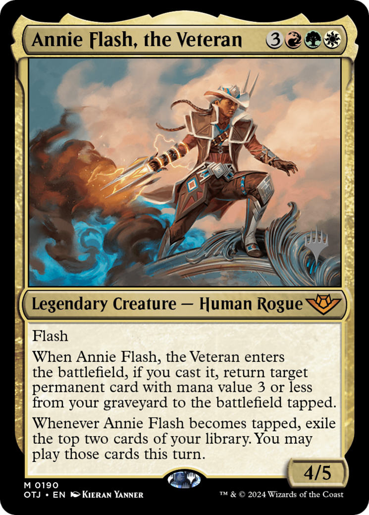 Annie Flash, the Veteran (Promo Pack) [Outlaws of Thunder Junction Promos] - Trinity Hobby