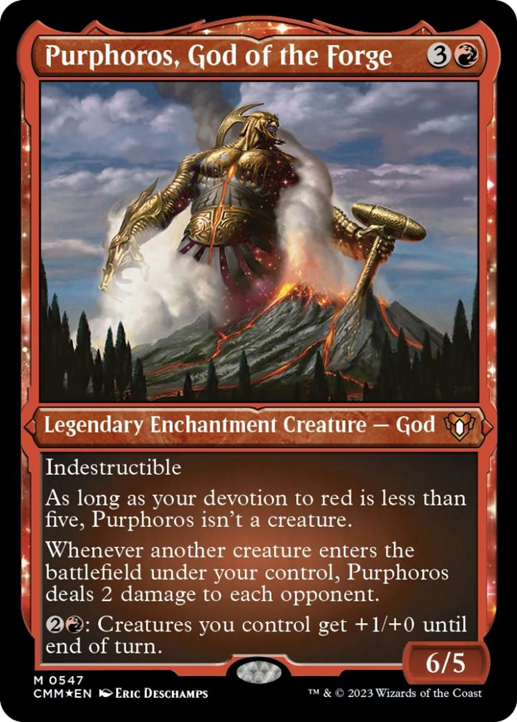 Purphoros, God of the Forge (Foil Etched) [Commander Masters] - Trinity Hobby