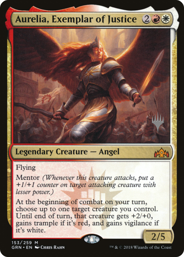 Aurelia, Exemplar of Justice (Promo Pack) [Guilds of Ravnica Promos] - Trinity Hobby