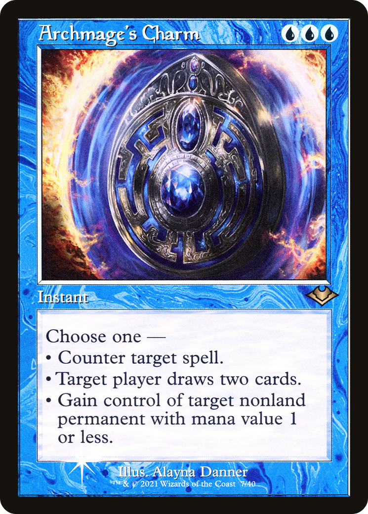 Archmage's Charm [Etched Foil]  (MH1-007) - [Modern Horizons 1 Timeshifts] - Trinity Hobby