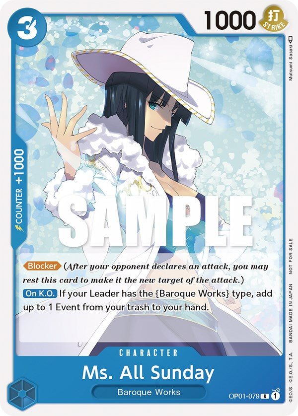 Ms. All Sunday (Promotion Pack 2023) (OP01-079) - [One Piece Promotion Cards] - Trinity Hobby