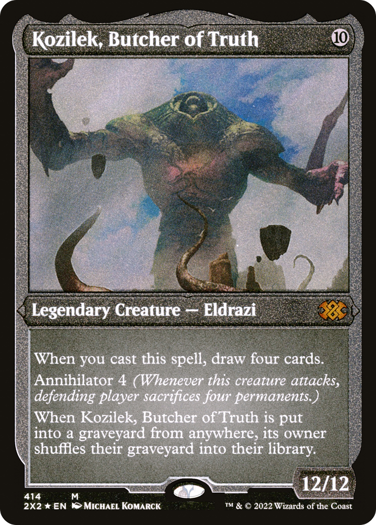 Kozilek, Butcher of Truth (Foil Etched)  [Foil]  (2X2-414) - [Double Masters 2022] - Trinity Hobby