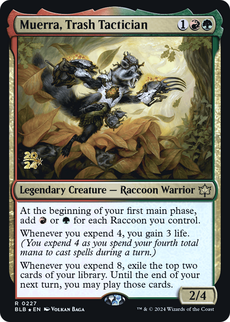 Muerra, Trash Tactician [Bloomburrow Prerelease Promos] - Trinity Hobby