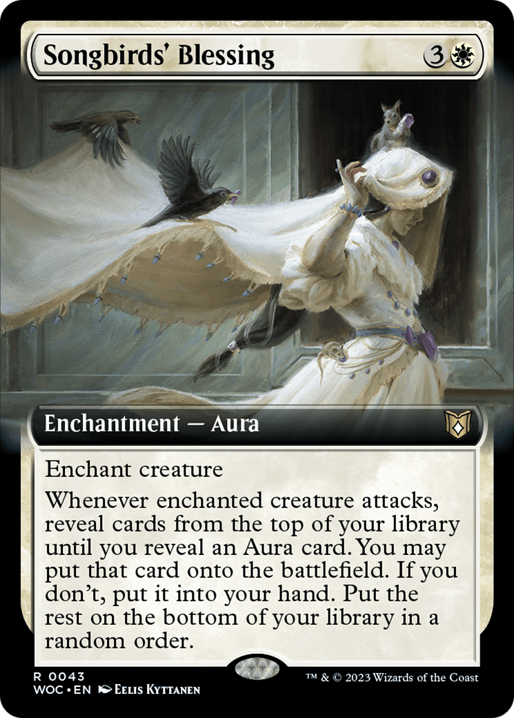 Songbirds' Blessing (Extended Art) [Wilds of Eldraine Commander] - Trinity Hobby