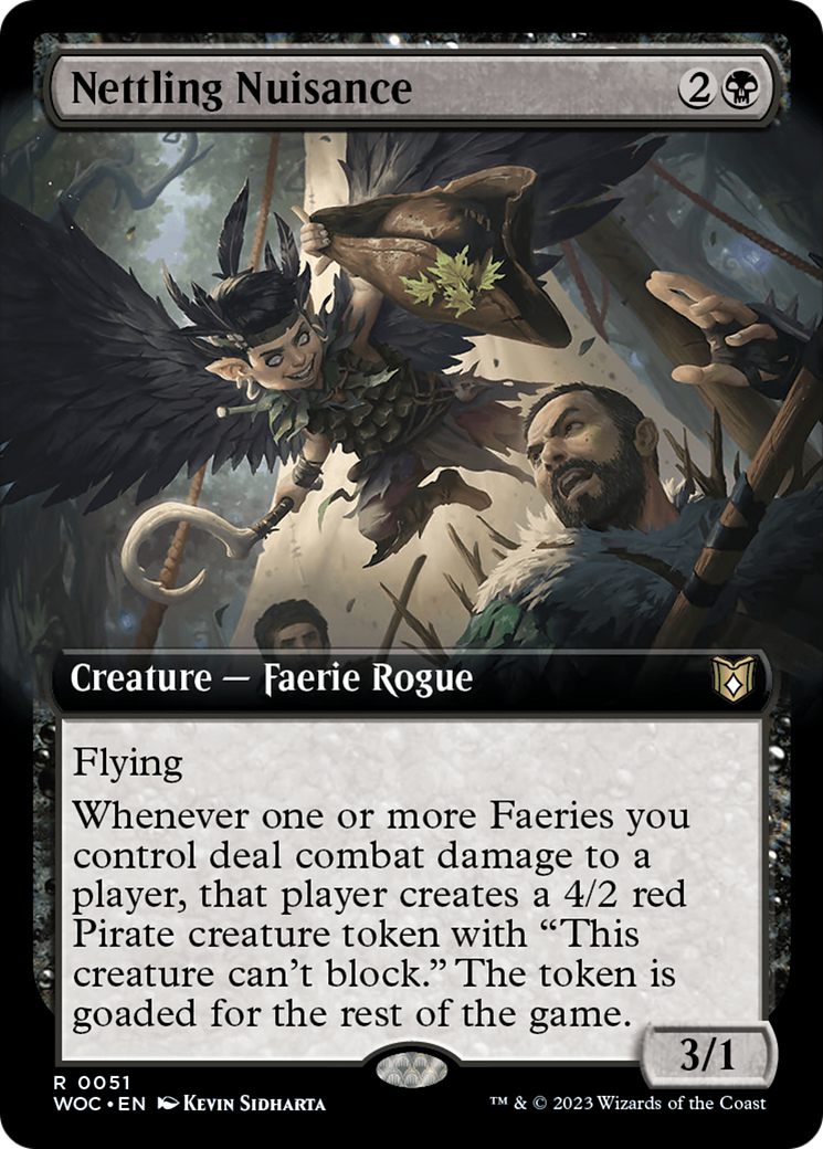 Nettling Nuisance (Extended Art) [Wilds of Eldraine Commander] - Trinity Hobby