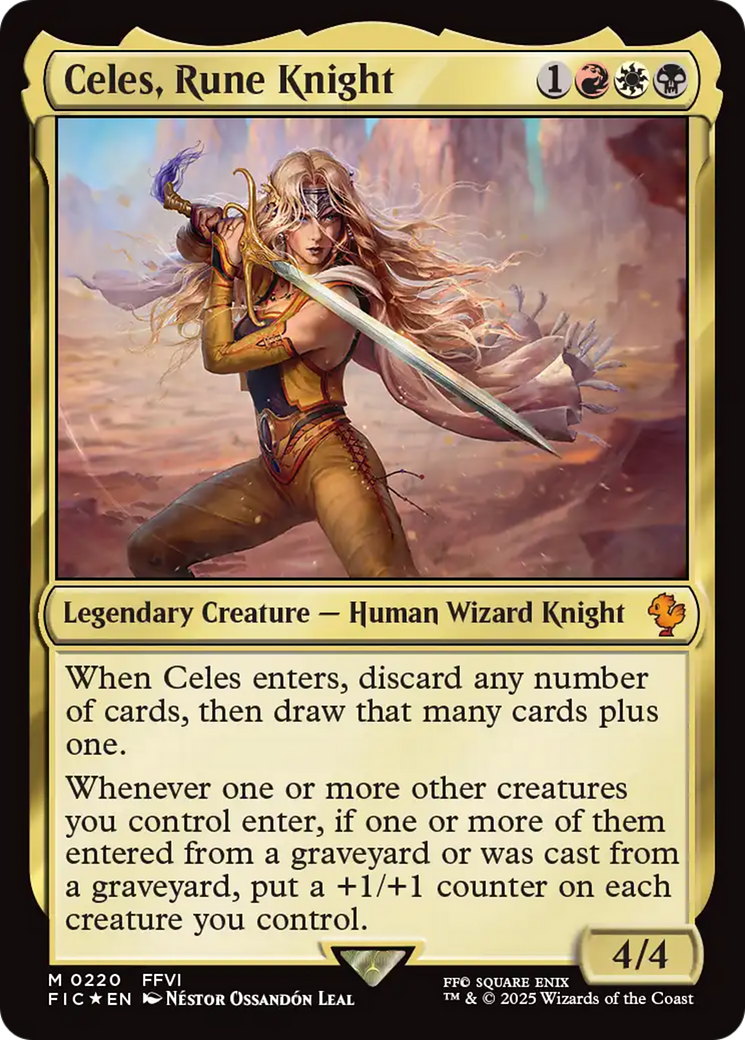 Celes, Rune Knight (Surge Foil)  [Foil]  (FIC-220) - [Commander: FINAL FANTASY] - Trinity Hobby