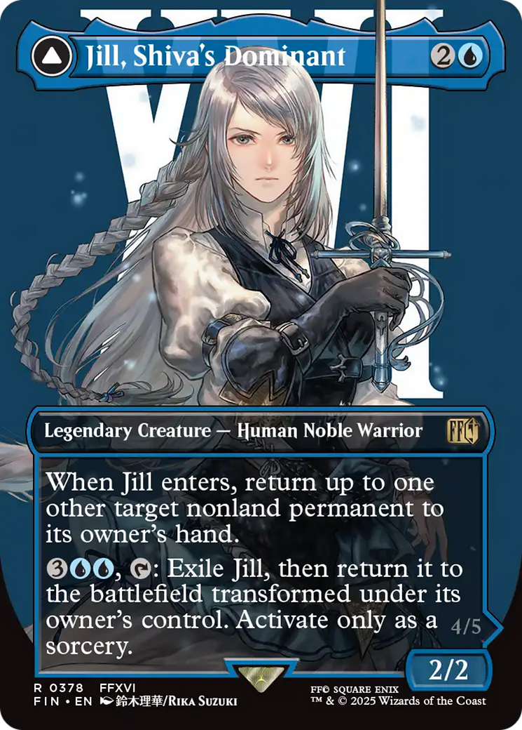 Jill, Shiva's Dominant (Borderless)  (FIN-378) - [FINAL FANTASY]: (enchantment) (Borderless)