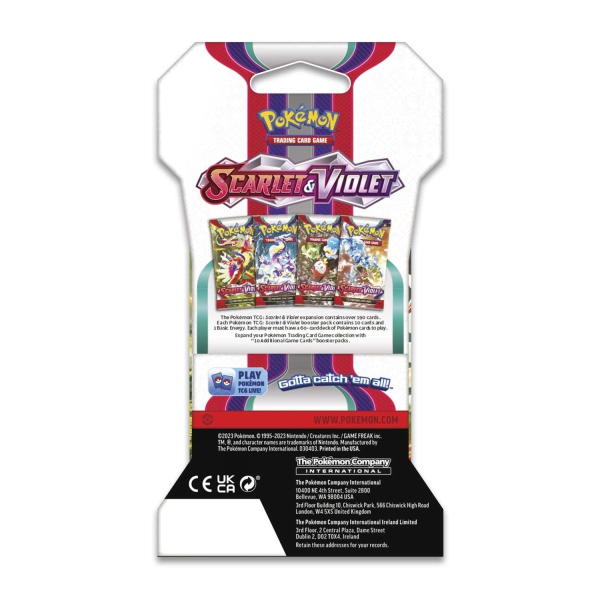 Scarlet & Violet - Sleeved Booster Pack - Trinity Hobby
