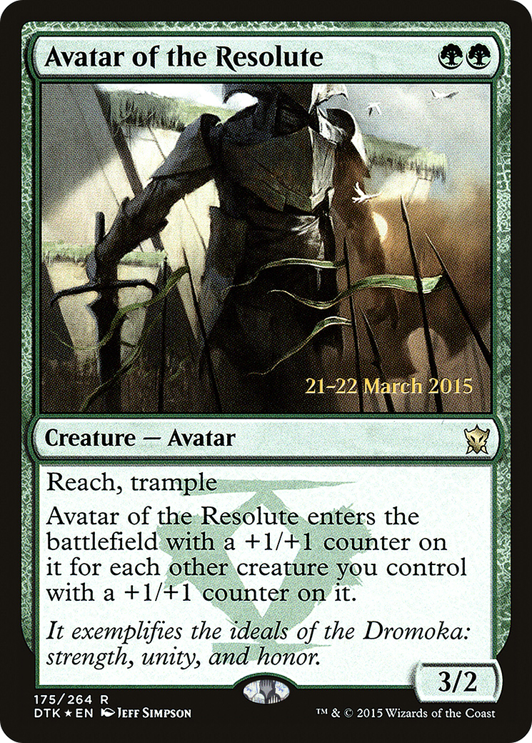 Avatar of the Resolute [Dragons of Tarkir Prerelease Promos] - Trinity Hobby
